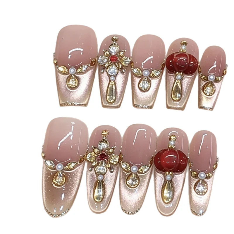 Elegant Artistic Press-On Nail Set Stornfield