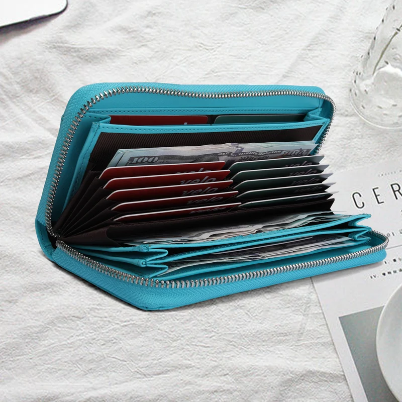 Crocodile-Embossed Zip-Around Wallet Stornfield