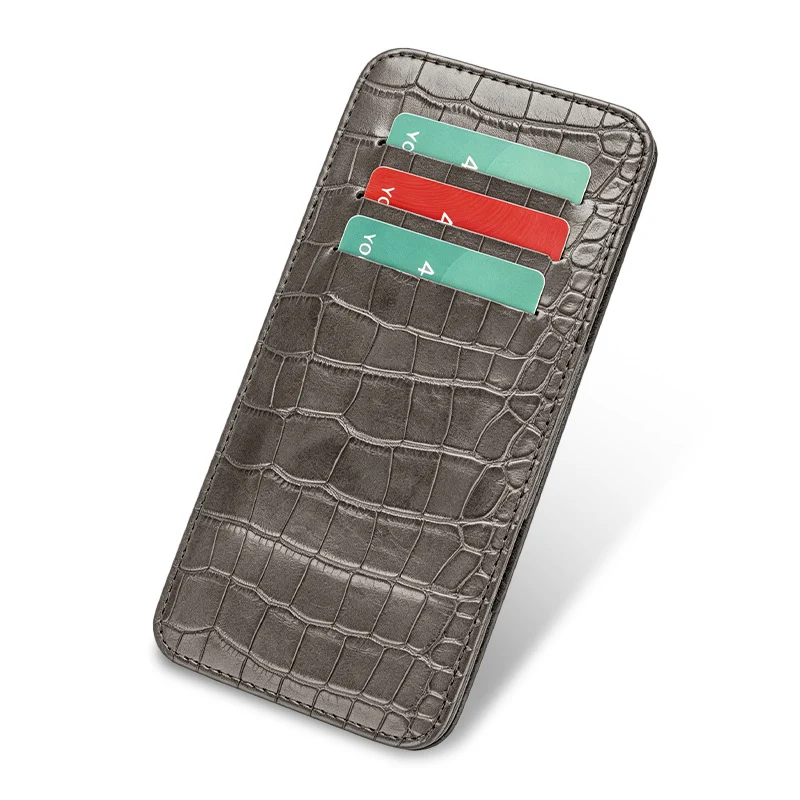 Sleek Crocodile-Embossed Leather Cardholder Stornfield