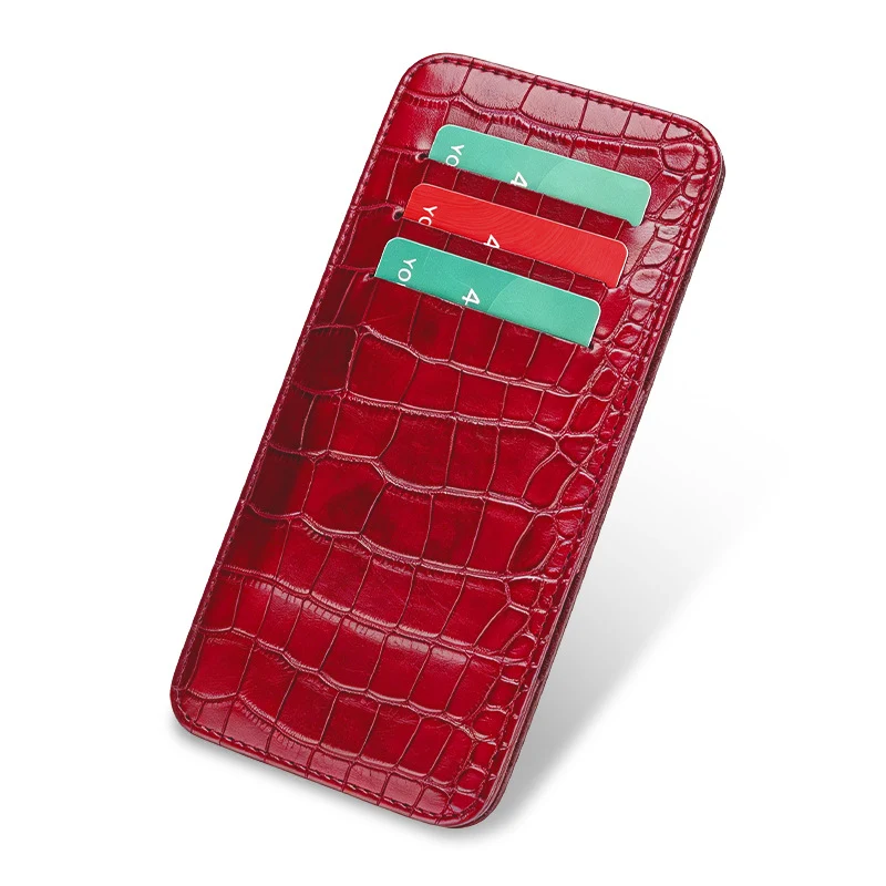 Sleek Crocodile-Embossed Leather Cardholder Stornfield
