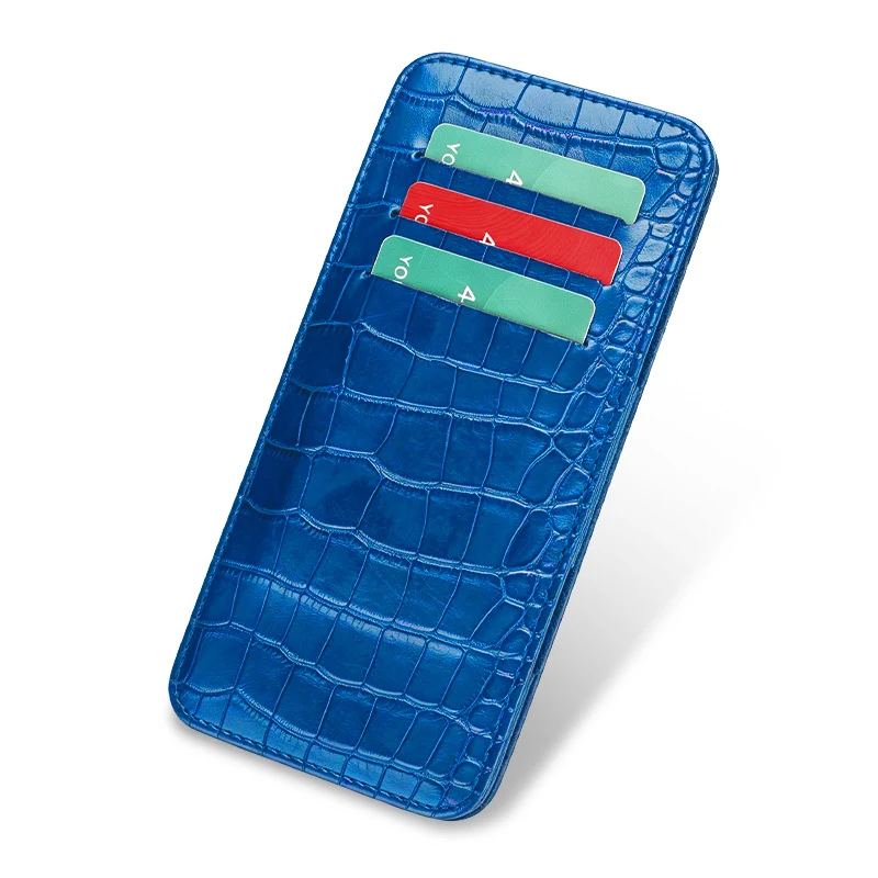 Sleek Crocodile-Embossed Leather Cardholder Stornfield