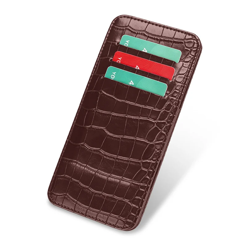 Sleek Crocodile-Embossed Leather Cardholder Stornfield