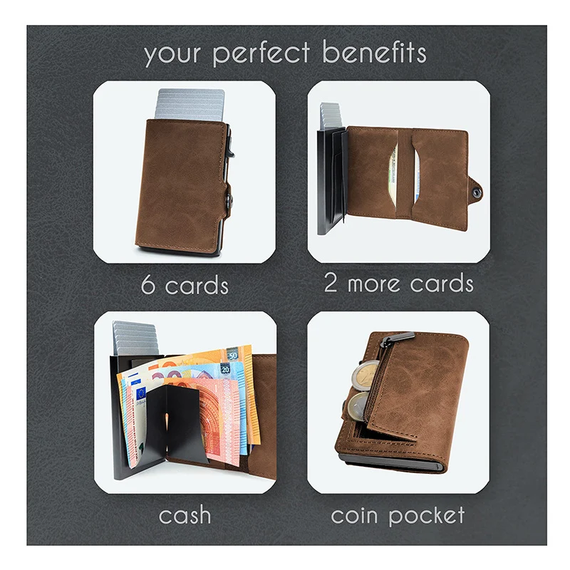 RFID-Blocking Multi-Functional Leather Wallet Stornfield
