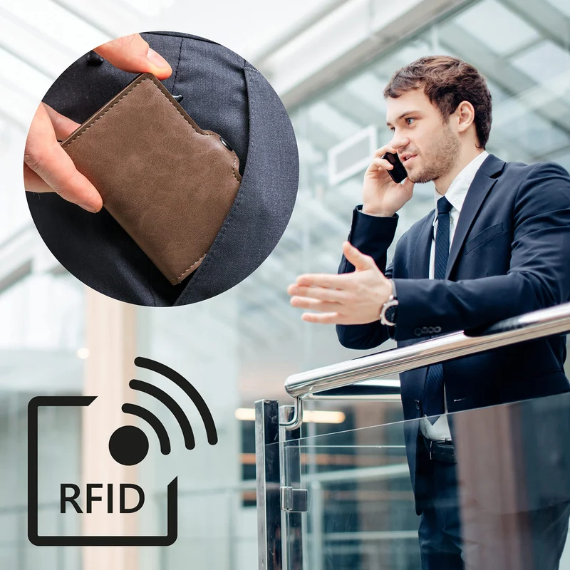 RFID-Blocking Multi-Functional Leather Wallet Stornfield