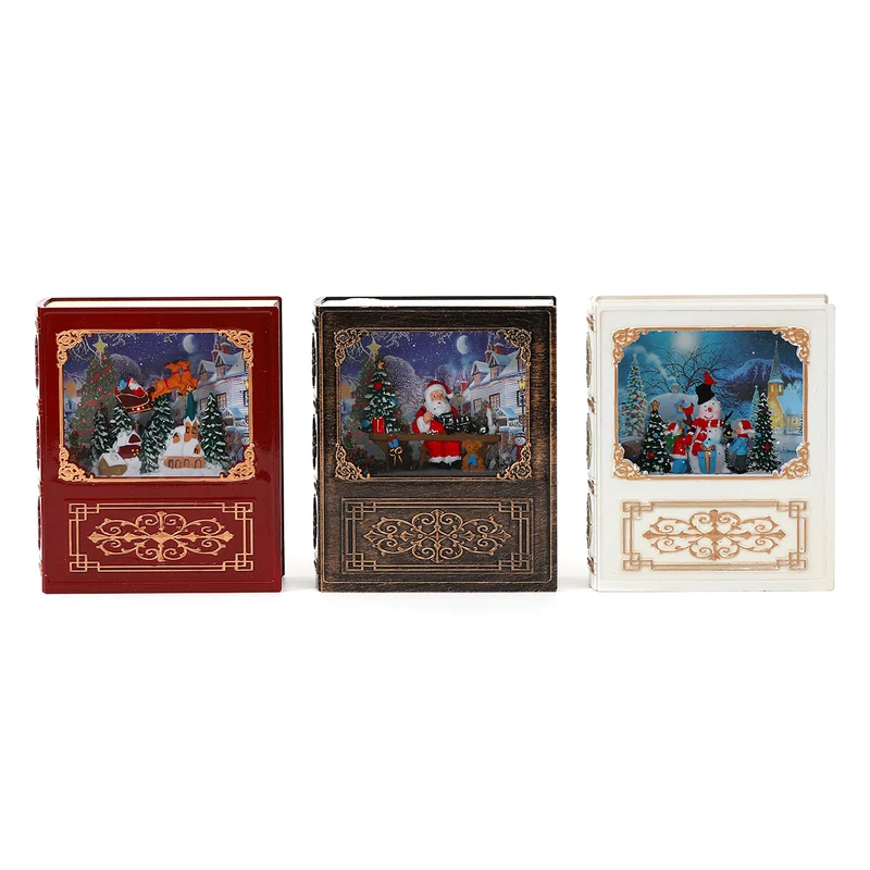 Musical Snow Globe Book Decoration Stornfield