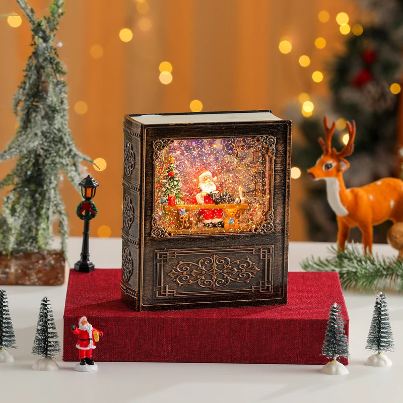 Musical Snow Globe Book Decoration Stornfield