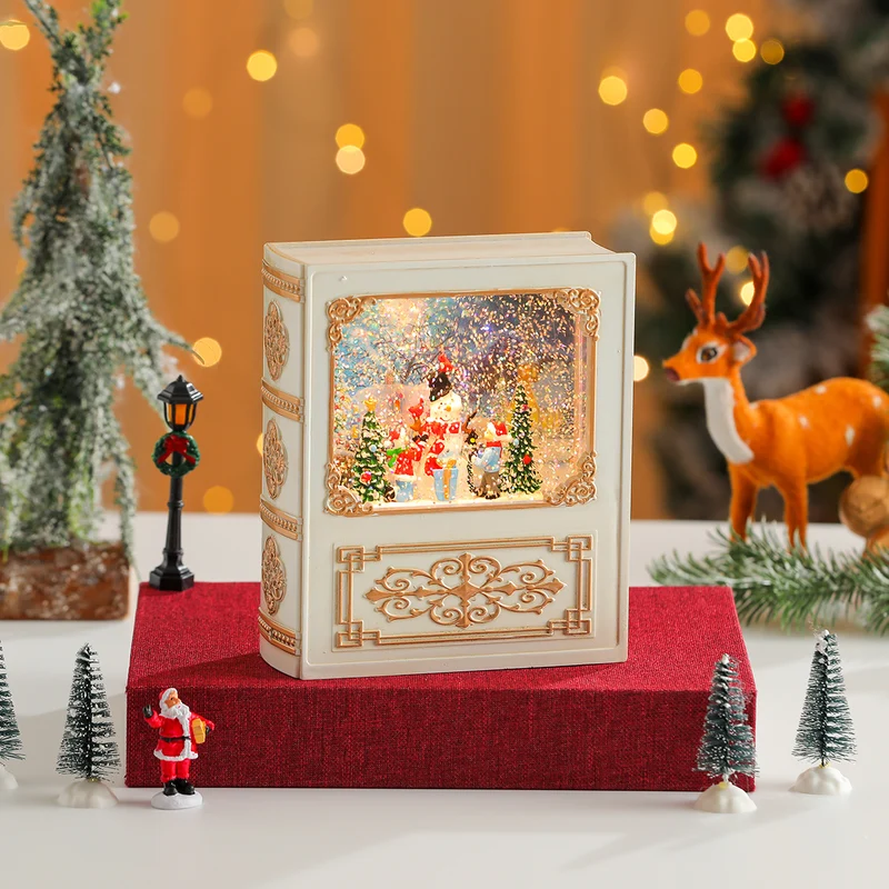 Musical Snow Globe Book Decoration Stornfield