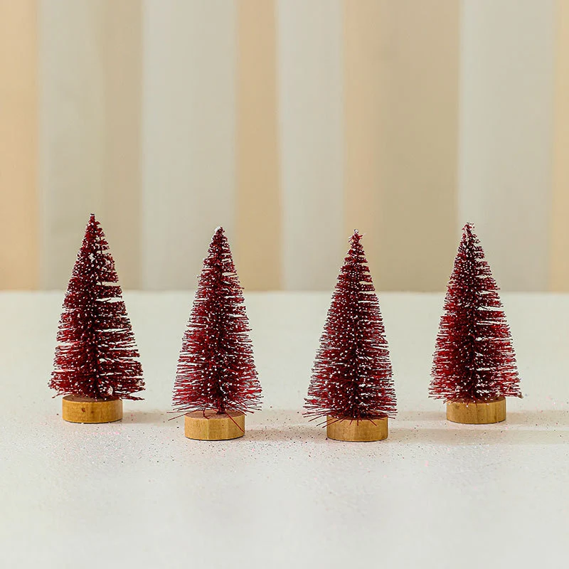 Miniature Christmas Tree Figurines Set Stornfield