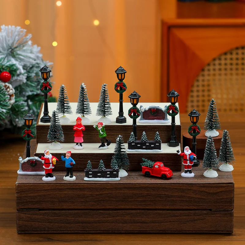 Miniature Christmas Scene Figurine Set Stornfield