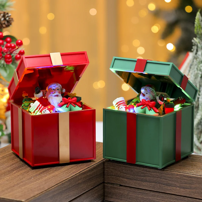 LED Light-Up Santa Gift Box Decoration Stornfield