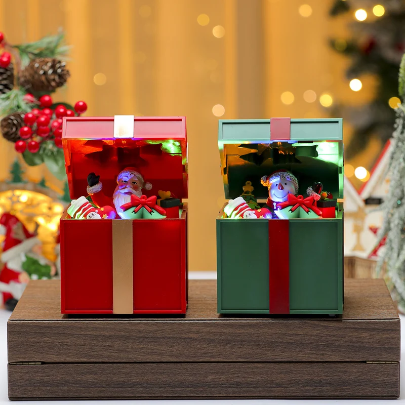 LED Light-Up Santa Gift Box Decoration Stornfield
