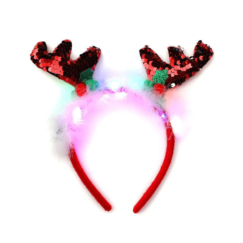 LED Light-Up Reindeer Antler Headband Stornfield