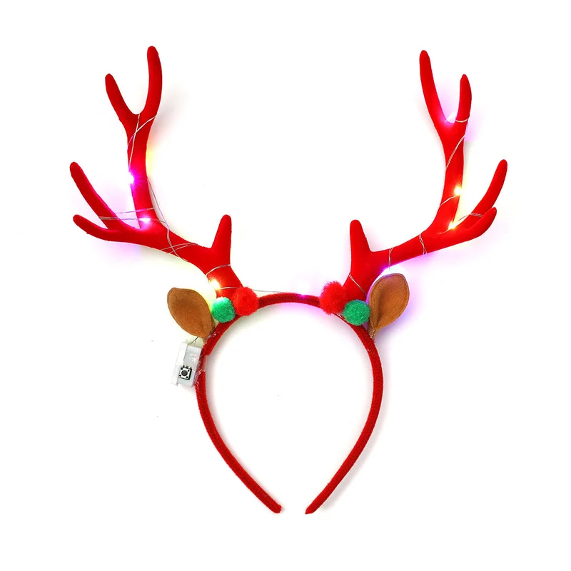 LED Light-Up Reindeer Antler Headband Stornfield