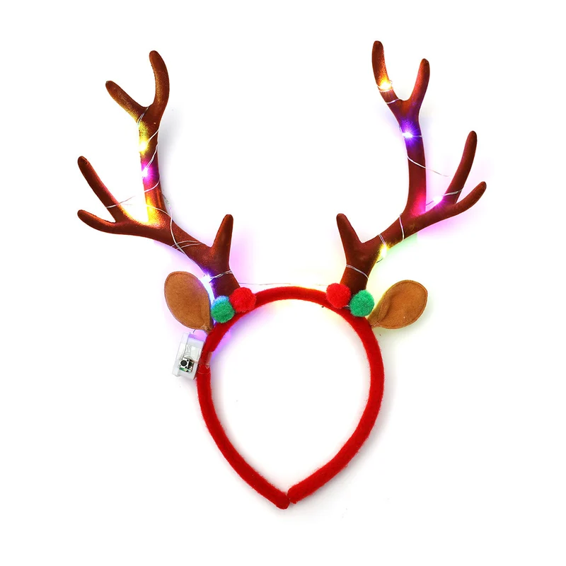 LED Light-Up Reindeer Antler Headband Stornfield