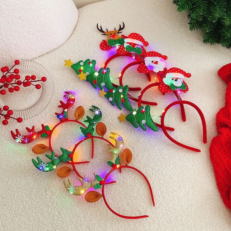 LED Light-Up Reindeer Antler Headband Stornfield
