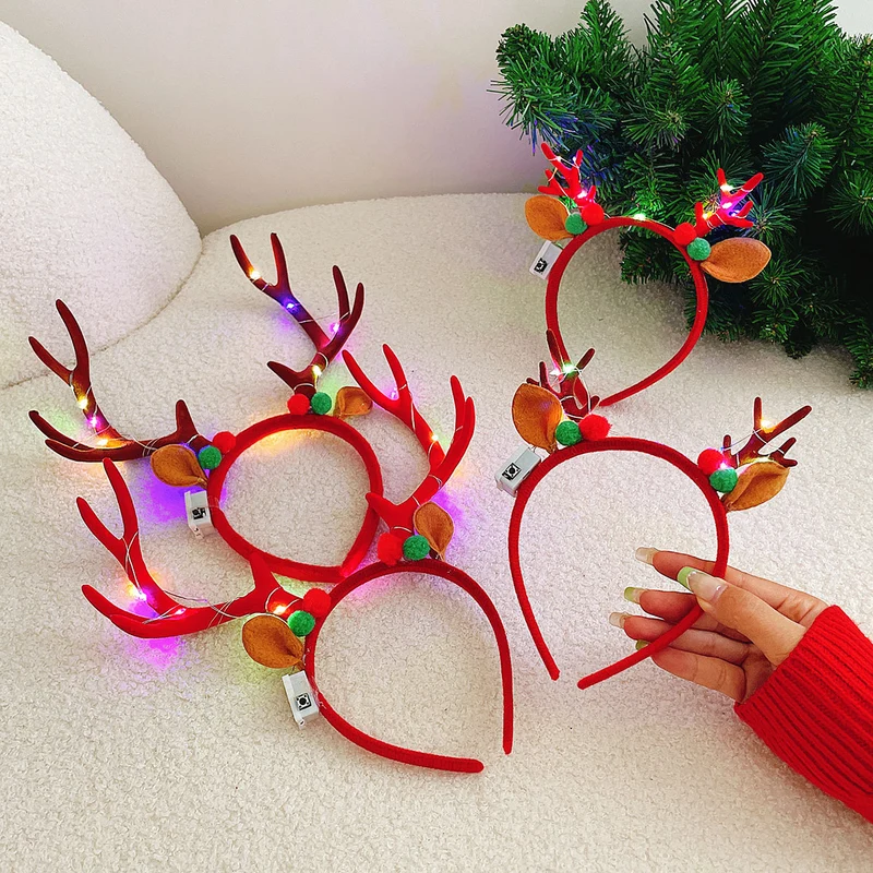 LED Light-Up Reindeer Antler Headband Stornfield