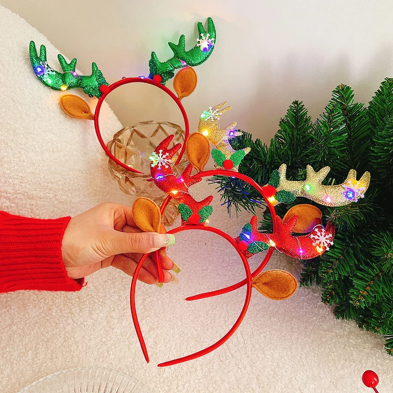 LED Light-Up Reindeer Antler Headband Stornfield