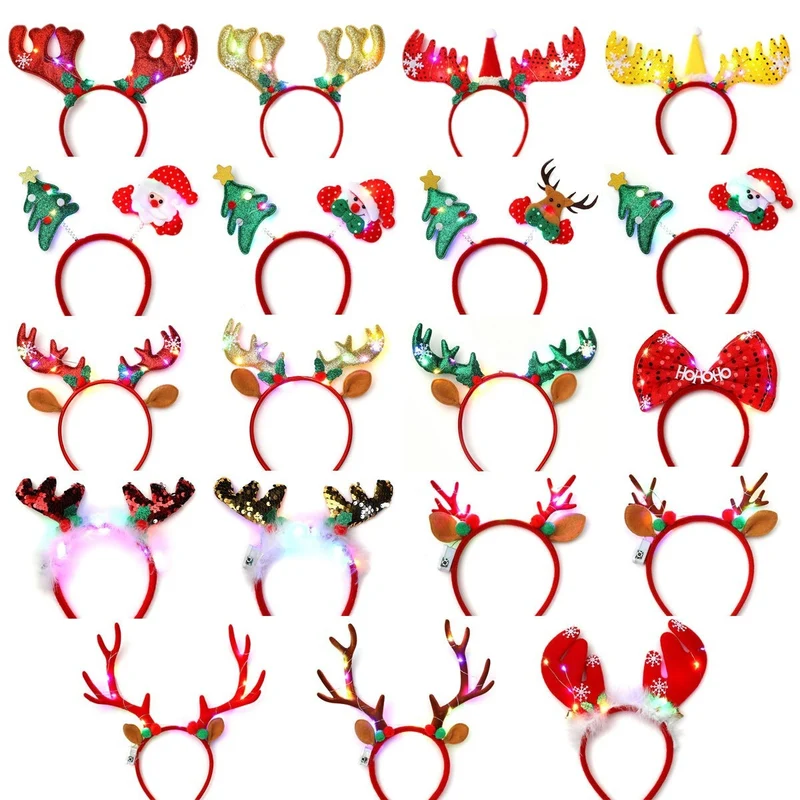 LED Light-Up Reindeer Antler Headband Stornfield
