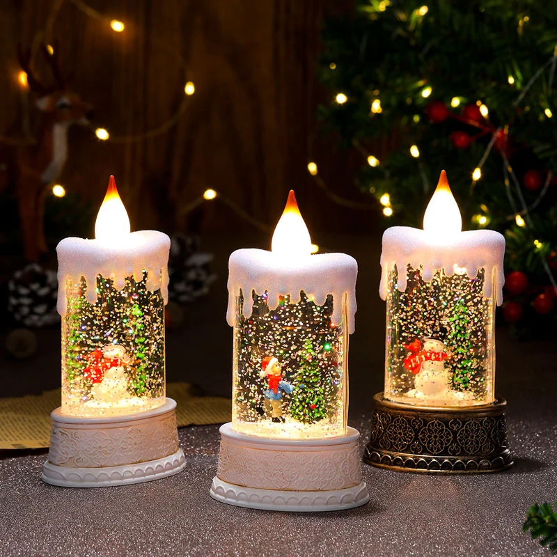 LED Illuminated Snow Globe Candle Decoration Stornfield