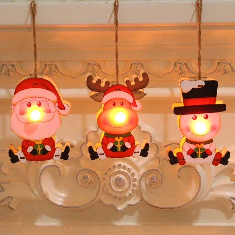 LED Illuminated Santa Ornament Stornfield