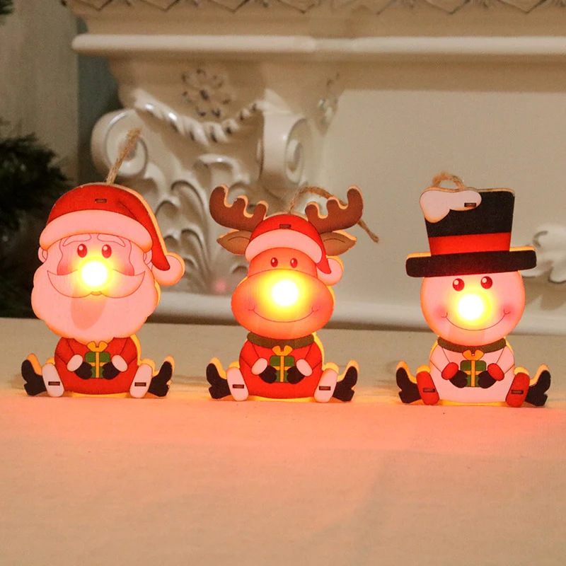 LED Illuminated Santa Ornament Stornfield