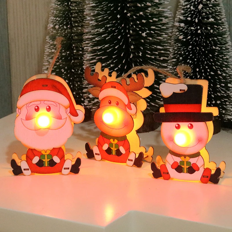 LED Illuminated Santa Ornament Stornfield