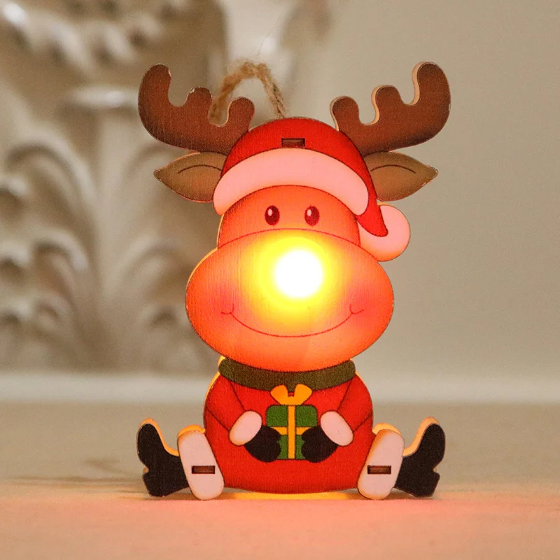 LED Illuminated Santa Ornament Stornfield