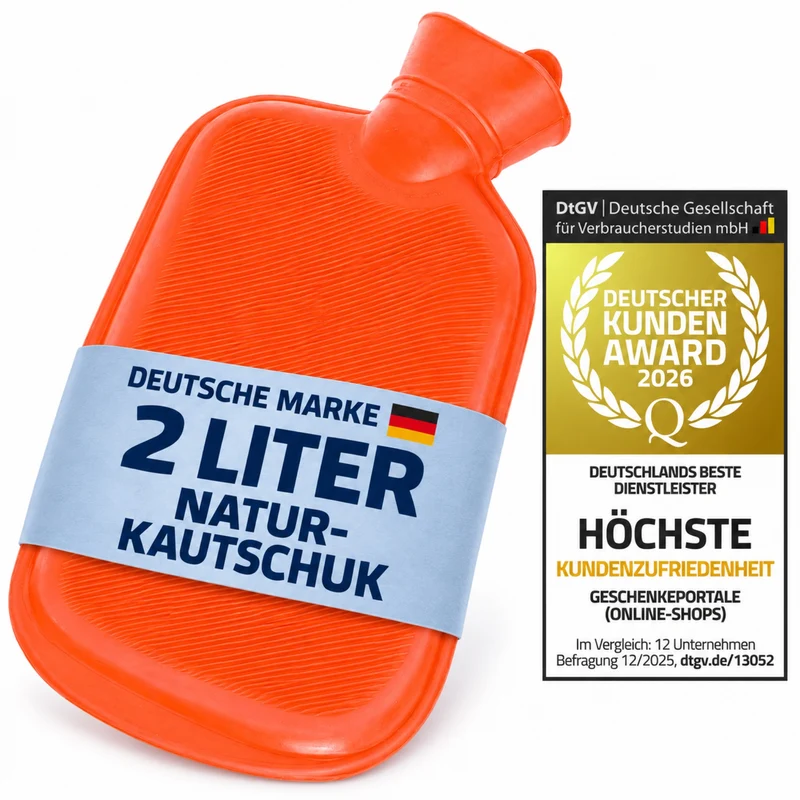 Snoozy 2L Wärmflasche aus Naturkautschuk – Langlebig & Auslaufsicher