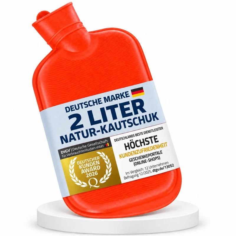 Snoozy 2L Wärmflasche aus Naturkautschuk – Langlebig & Auslaufsicher