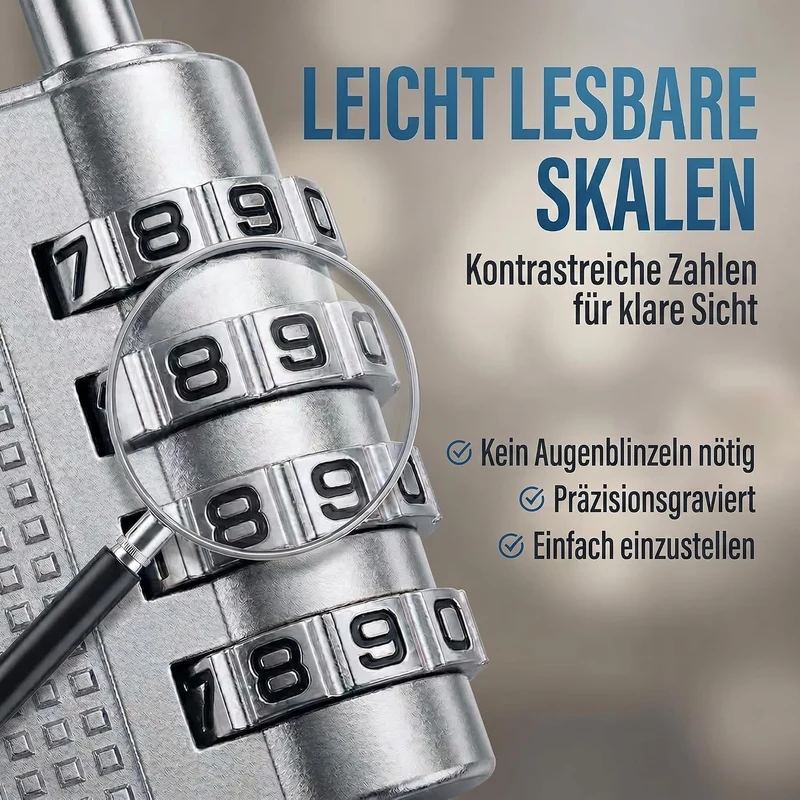 Zahlenschloss Vorhängeschloss mit 4-stelligem Code - Robust & Sicher