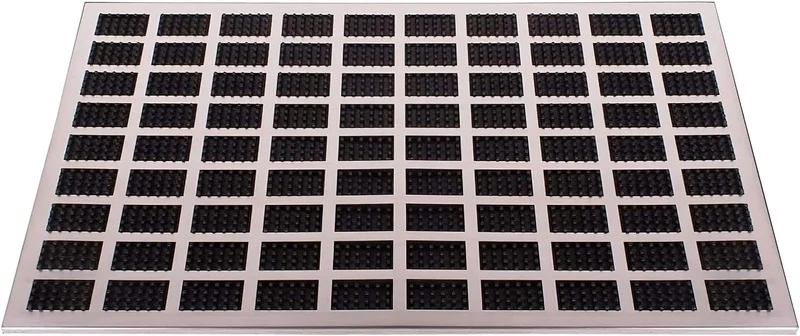 Luxus Edelstahl-Optik Fußmatte – 60x40 cm, rutschfest & langlebig