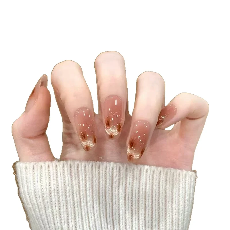 Elegante Ombre Glitzer Press-On Nägel Karnz