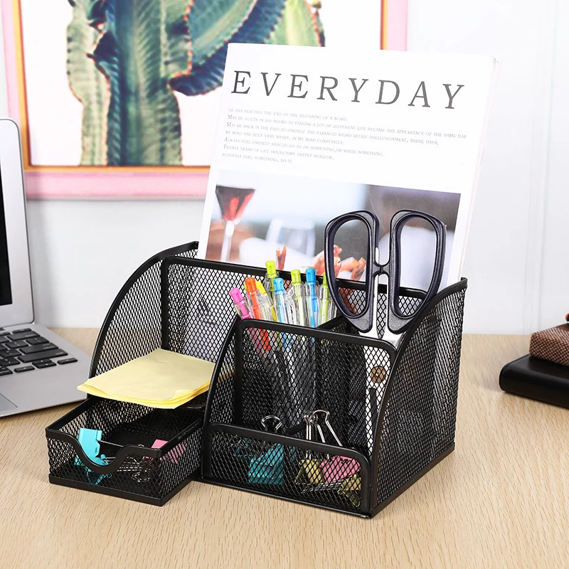 Multi-Compartment Mesh Desk Organizer Stornfield