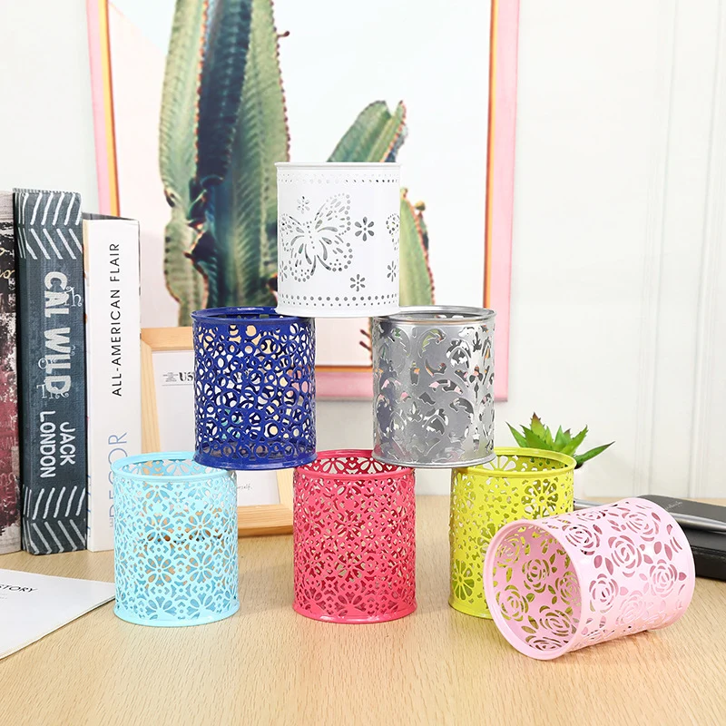Floral Patterned Metal Pen Holder Stornfield