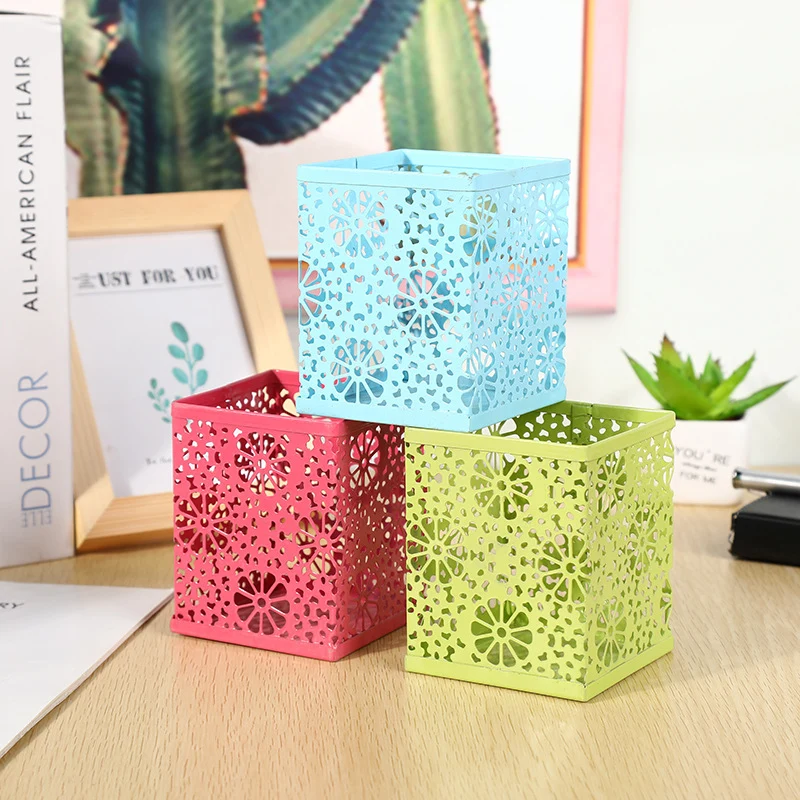 Floral Patterned Metal Desk Organizer Stornfield