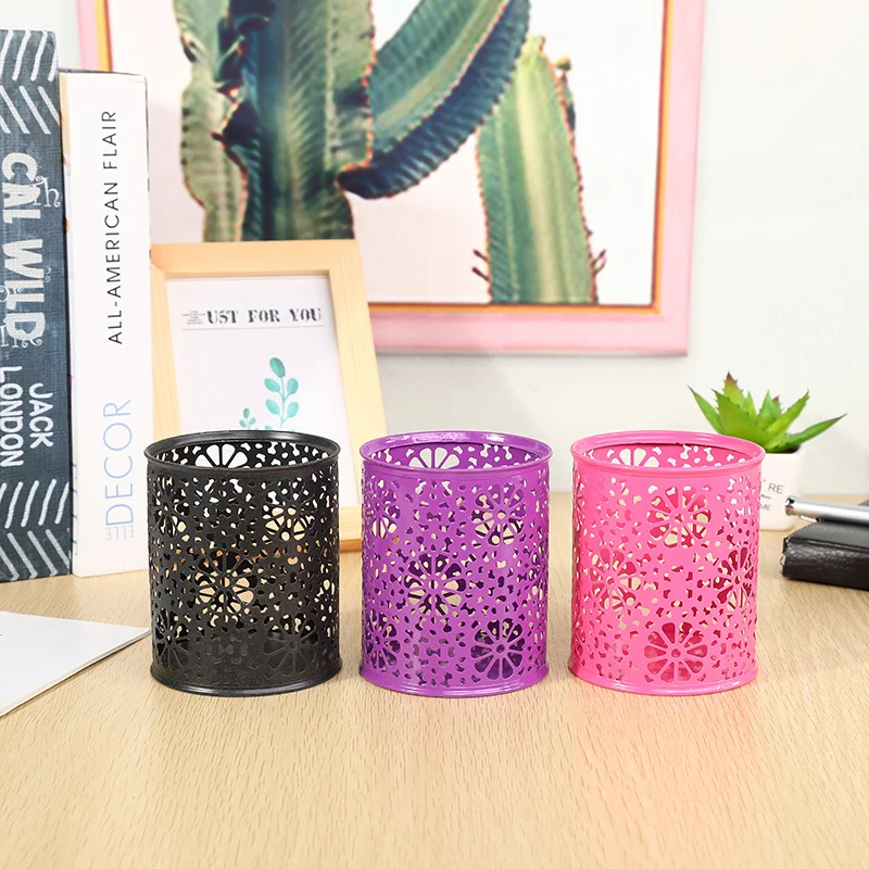 Floral Patterned Metal Desk Organizer Stornfield