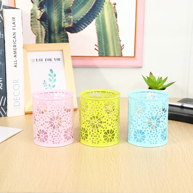 Floral Patterned Metal Desk Organizer Stornfield