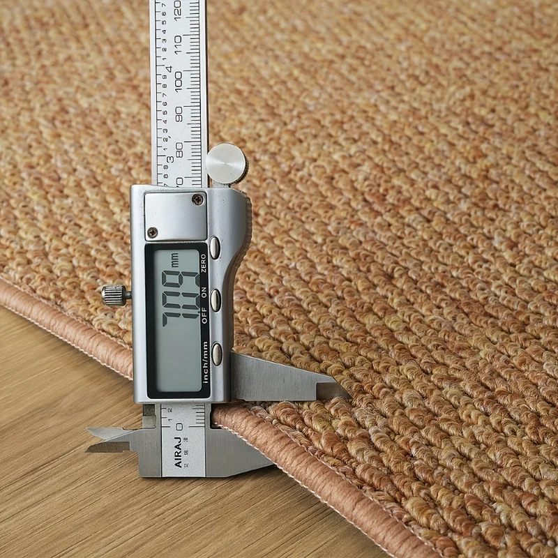Runder Strickteppich aus Polyester – Weicher Boho-Teppich für Schlafzimmer & Wohnzimmer – 800g/m² – Einfarbig, Waschbar