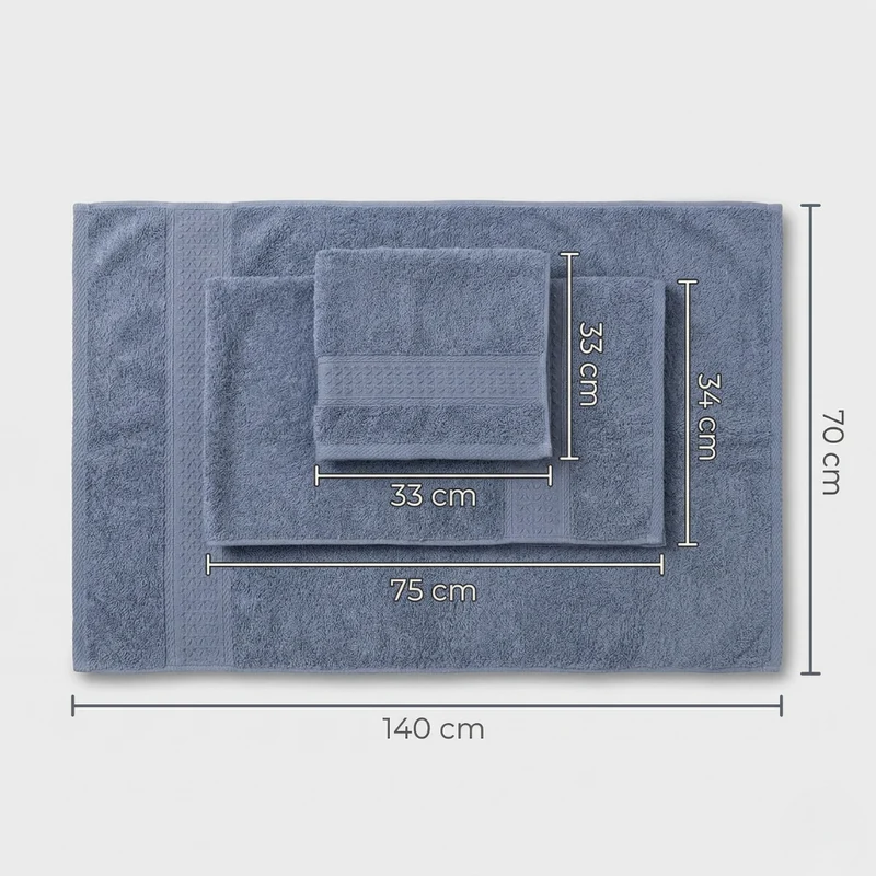 Minimalist 3-Piece Handtuchset - Ultraweiche Bio-Baumwolle in Elegantem Design