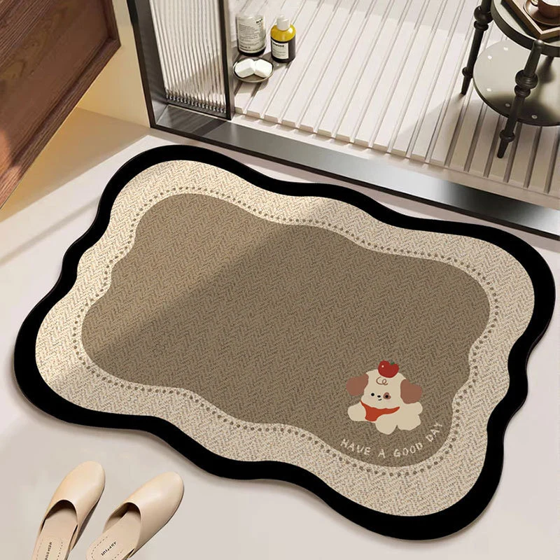 Cartoon Dog-Themed Decorative Bath Mat Stornfield