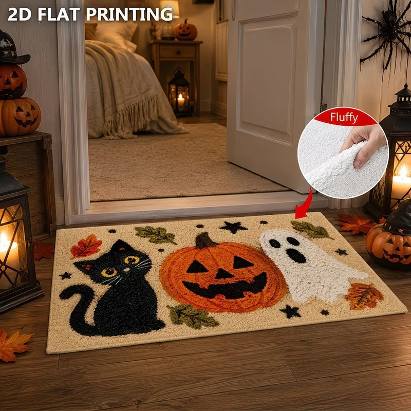 Autumn-Themed Plush Decorative Mat Stornfield