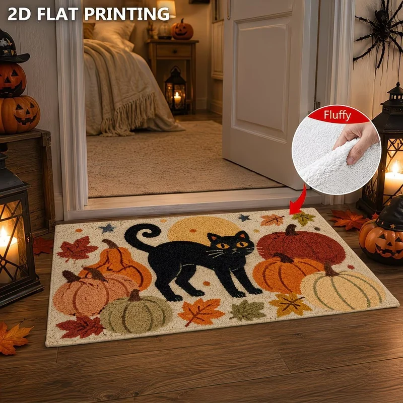 Autumn-Themed Plush Decorative Mat Stornfield