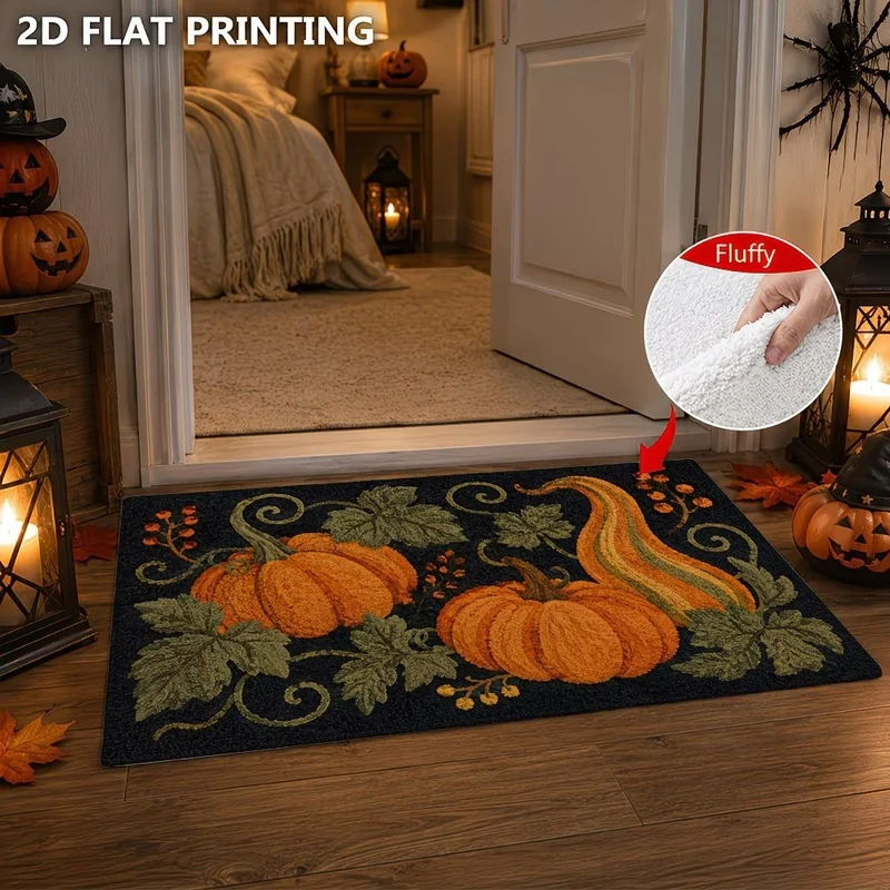 Autumn-Themed Plush Decorative Mat Stornfield