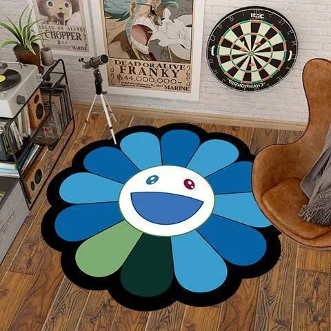 Artistic Flower Shaped Area Rug Stornfield