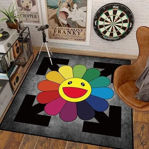 Artistic Flower Shaped Area Rug Stornfield