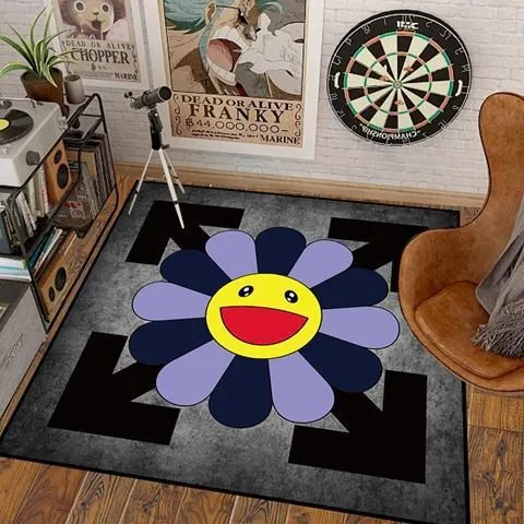 Artistic Flower Shaped Area Rug Stornfield