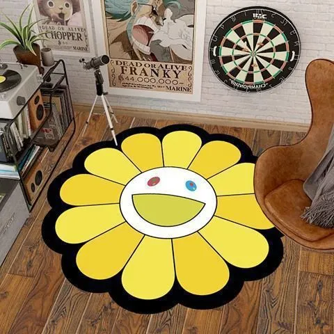 Artistic Flower Shaped Area Rug Stornfield