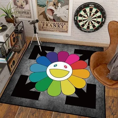 Artistic Flower Shaped Area Rug Stornfield