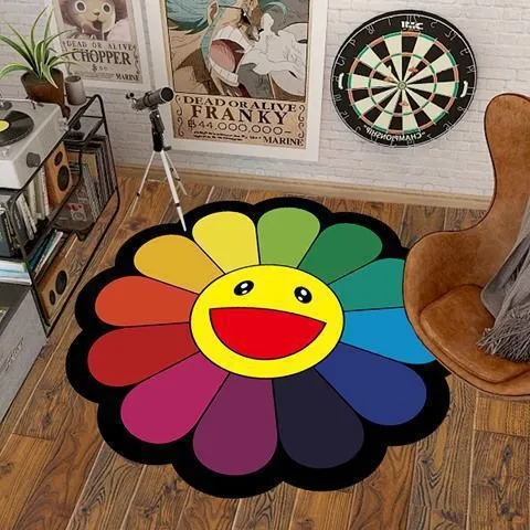 Artistic Flower Shaped Area Rug Stornfield