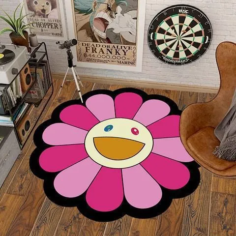 Artistic Flower Shaped Area Rug Stornfield